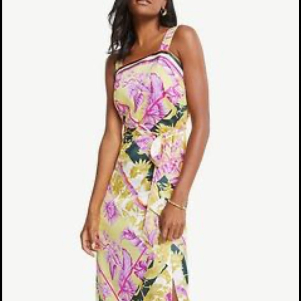 Ann Taylor Dress in Pink and Yellow Floral